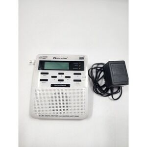 Midland WR-100 S.A.M.E. Digital Weather All Hazards Alert Radio White AC Adapter